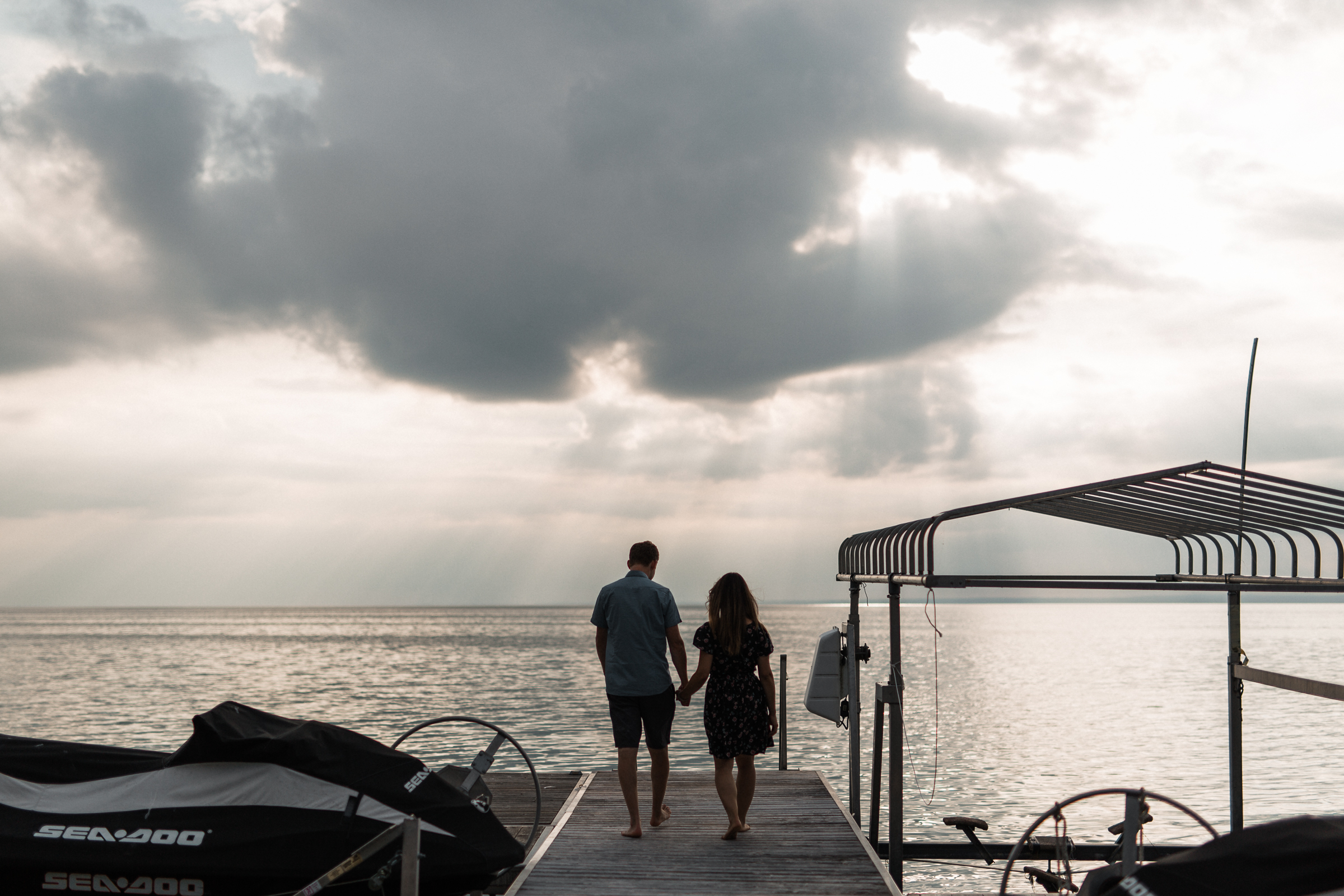 couple on dock georgian bay