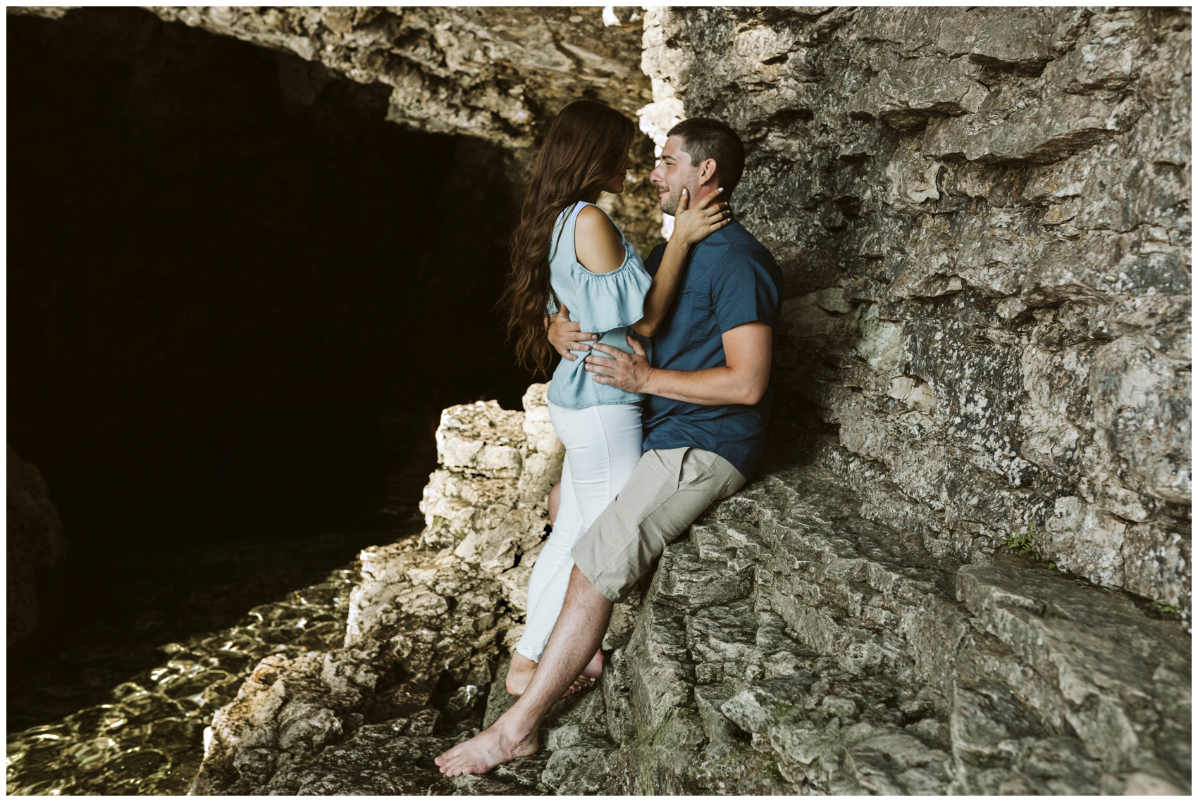 the grotto engagement session tobermory ontario