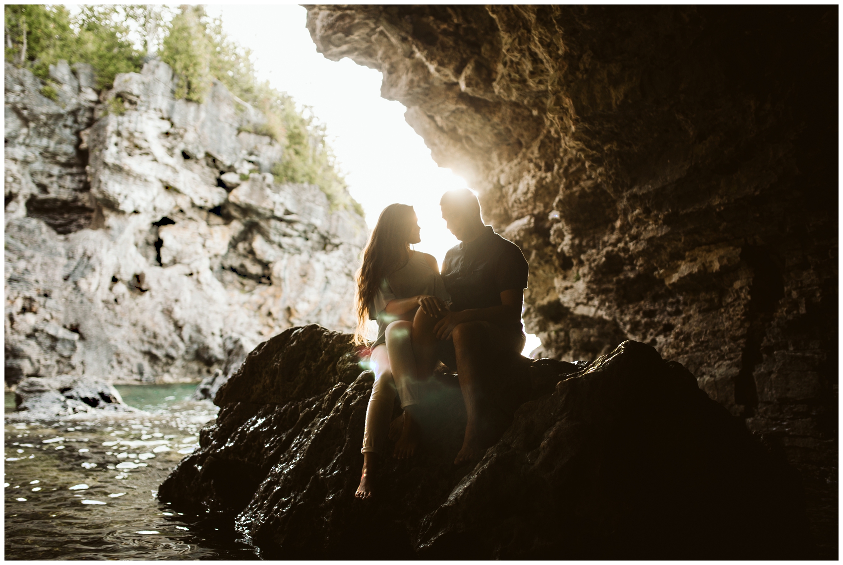 the grotto engagement session tobermory ontario