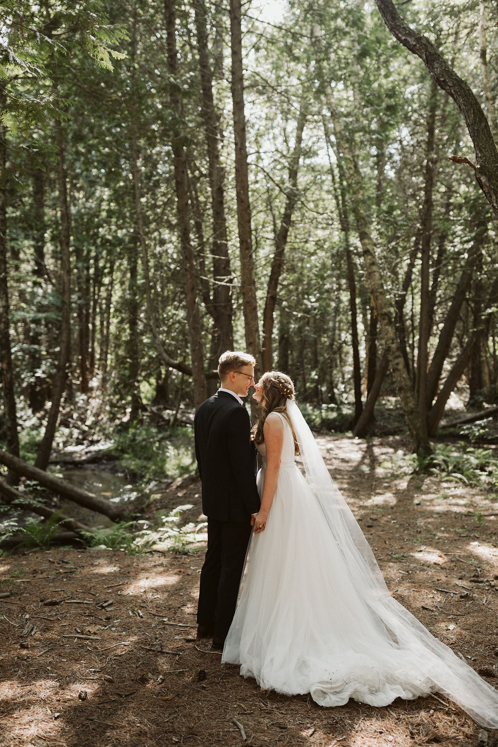 intimate forest wedding at whispering springs ontario